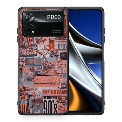 Θήκη Xiaomi Poco X4 Pro 5G Born In 90s από τη Smartfits με σχέδιο στο πίσω μέρος και μαύρο περίβλημα | Xiaomi Poco X4 Pro 5G Born In 90s case with colorful back and black bezels