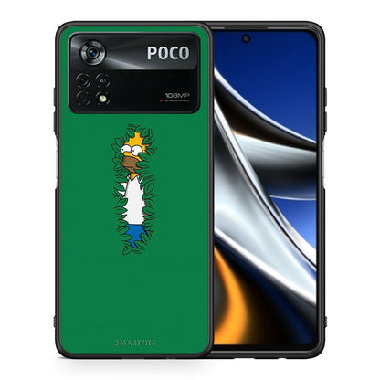 Θήκη Αγίου Βαλεντίνου Xiaomi Poco X4 Pro 5G Bush Man από τη Smartfits με σχέδιο στο πίσω μέρος και μαύρο περίβλημα | Xiaomi Poco X4 Pro 5G Bush Man case with colorful back and black bezels