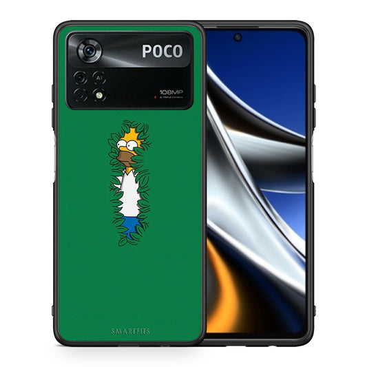 Θήκη Αγίου Βαλεντίνου Xiaomi Poco X4 Pro 5G Bush Man από τη Smartfits με σχέδιο στο πίσω μέρος και μαύρο περίβλημα | Xiaomi Poco X4 Pro 5G Bush Man case with colorful back and black bezels