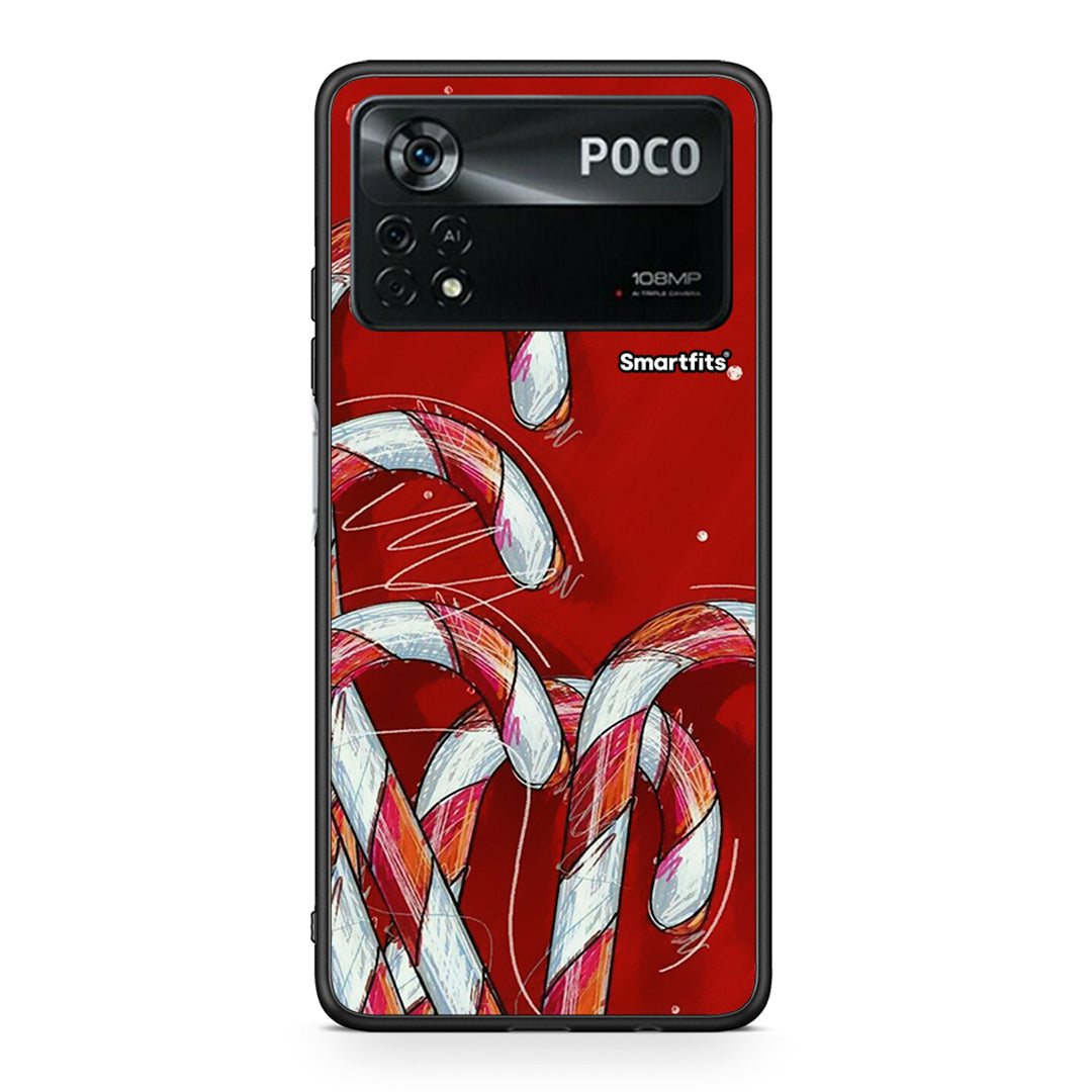 Xiaomi Poco X4 Pro 5G Candy Cane θήκη από τη Smartfits με σχέδιο στο πίσω μέρος και μαύρο περίβλημα | Smartphone case with colorful back and black bezels by Smartfits