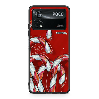 Xiaomi Poco X4 Pro 5G Candy Cane θήκη από τη Smartfits με σχέδιο στο πίσω μέρος και μαύρο περίβλημα | Smartphone case with colorful back and black bezels by Smartfits