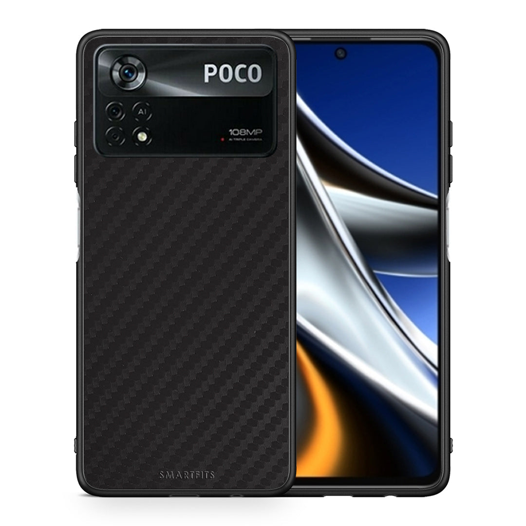 Θήκη Xiaomi Poco X4 Pro 5G Carbon Black από τη Smartfits με σχέδιο στο πίσω μέρος και μαύρο περίβλημα | Xiaomi Poco X4 Pro 5G Carbon Black case with colorful back and black bezels