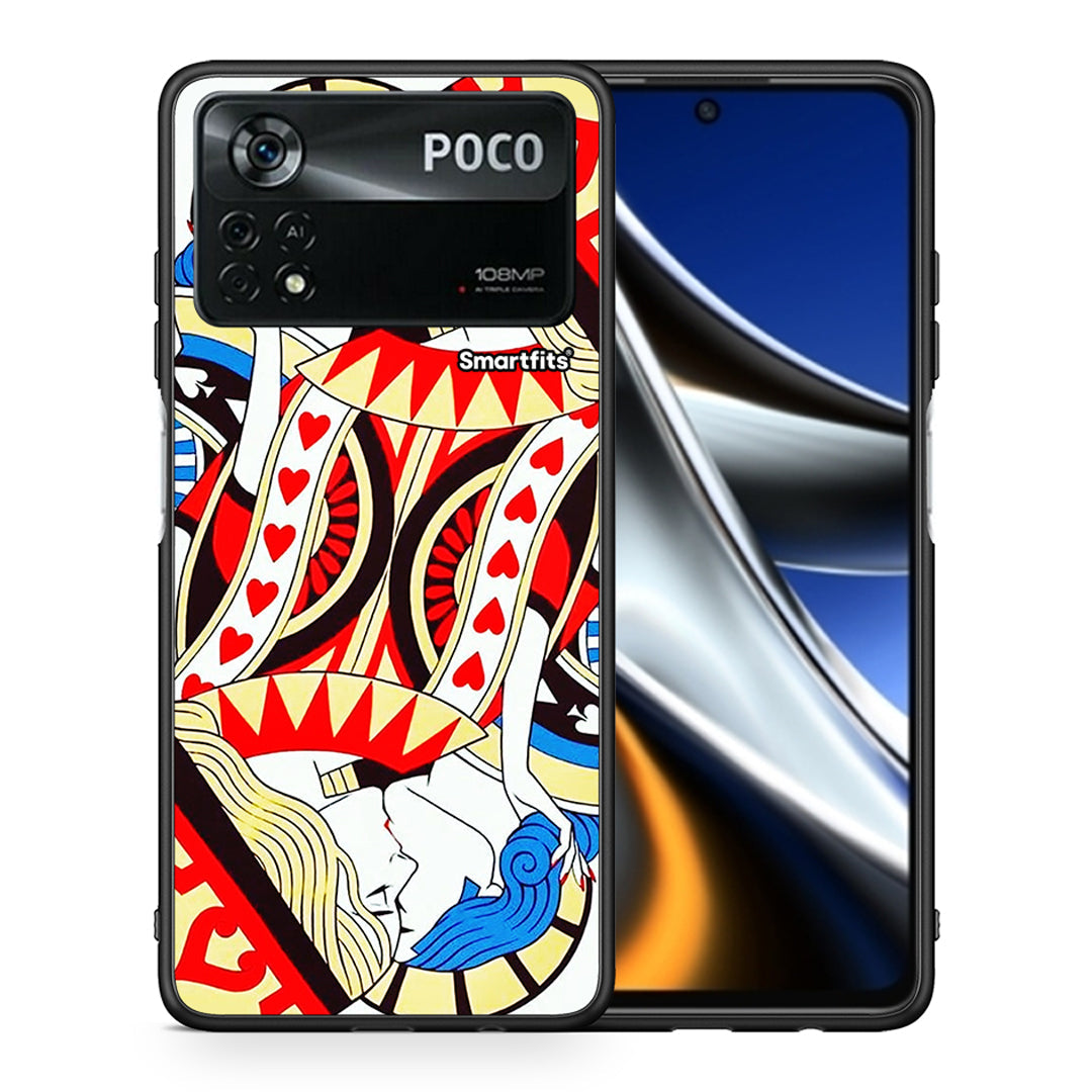 Θήκη Xiaomi Poco X4 Pro 5G Card Love από τη Smartfits με σχέδιο στο πίσω μέρος και μαύρο περίβλημα | Xiaomi Poco X4 Pro 5G Card Love case with colorful back and black bezels
