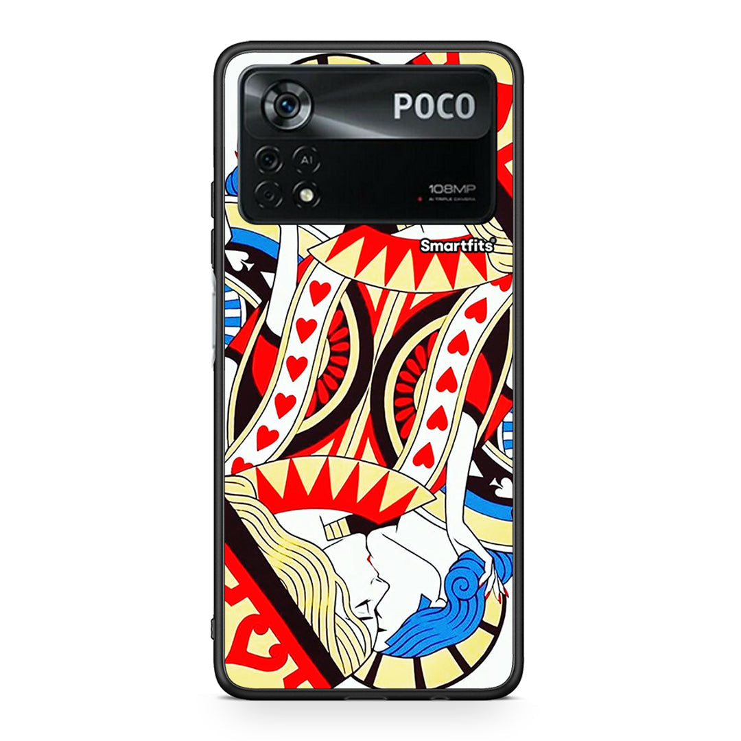Xiaomi Poco X4 Pro 5G Card Love θήκη από τη Smartfits με σχέδιο στο πίσω μέρος και μαύρο περίβλημα | Smartphone case with colorful back and black bezels by Smartfits