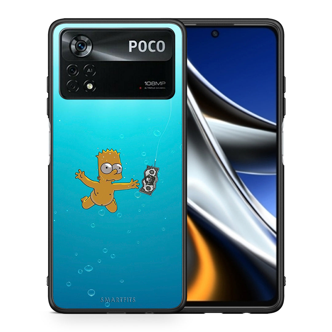 Θήκη Xiaomi Poco X4 Pro 5G Chasing Money από τη Smartfits με σχέδιο στο πίσω μέρος και μαύρο περίβλημα | Xiaomi Poco X4 Pro 5G Chasing Money case with colorful back and black bezels