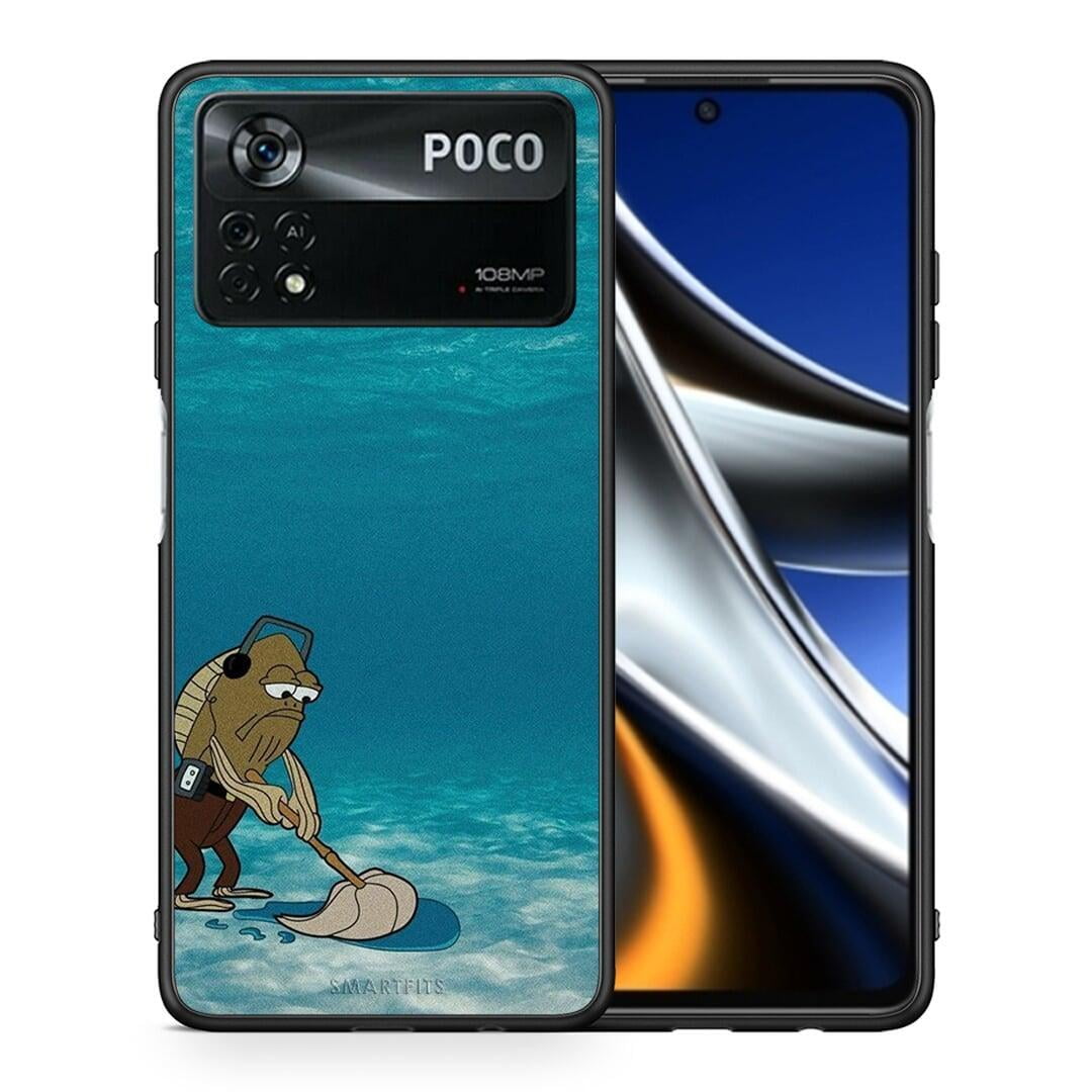 Θήκη Xiaomi Poco X4 Pro 5G Clean The Ocean από τη Smartfits με σχέδιο στο πίσω μέρος και μαύρο περίβλημα | Xiaomi Poco X4 Pro 5G Clean The Ocean case with colorful back and black bezels