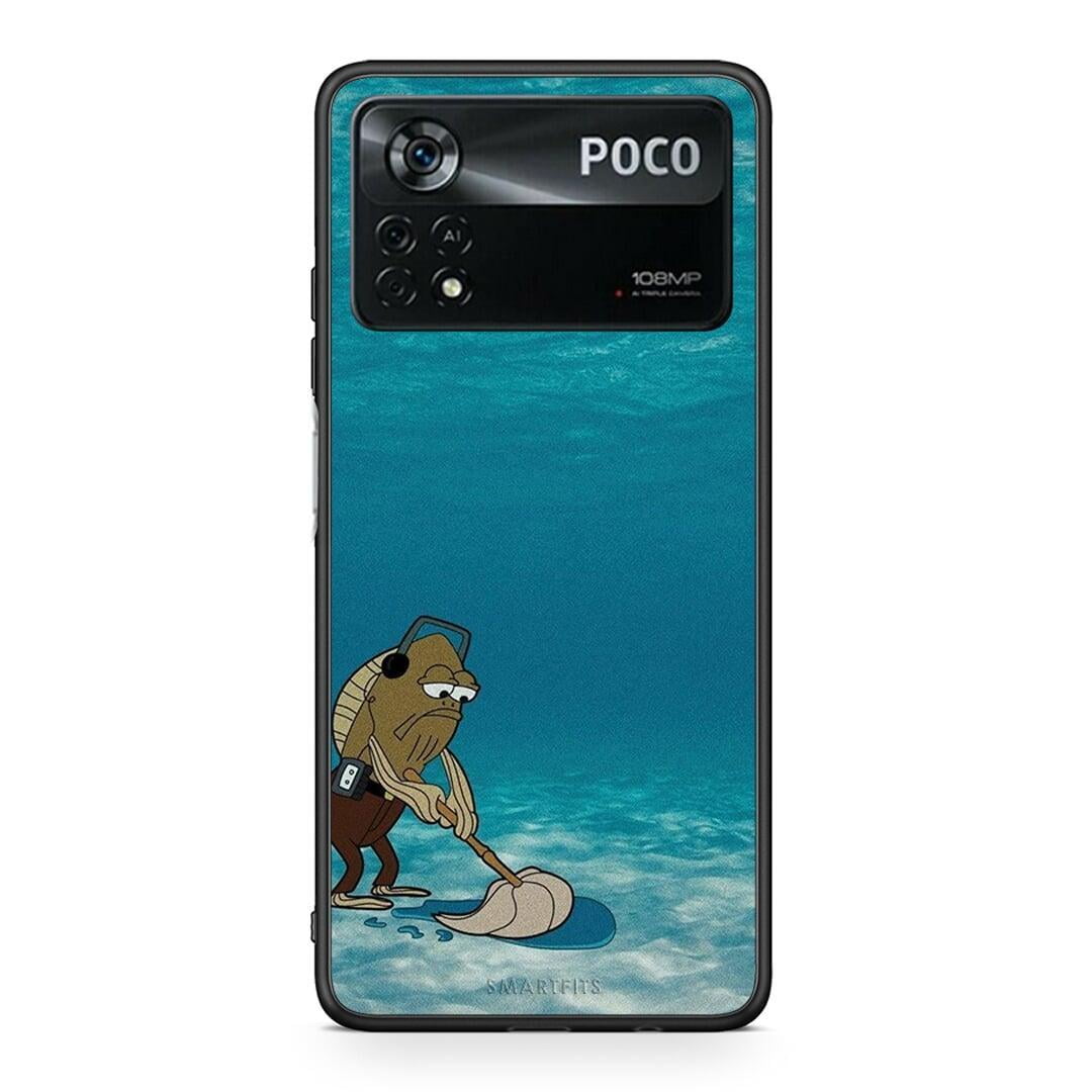 Xiaomi Poco X4 Pro 5G Clean The Ocean Θήκη από τη Smartfits με σχέδιο στο πίσω μέρος και μαύρο περίβλημα | Smartphone case with colorful back and black bezels by Smartfits