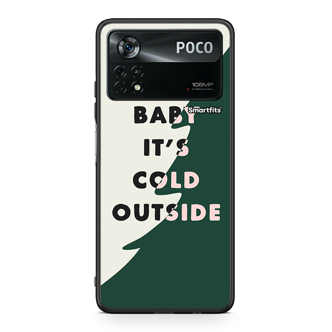 Xiaomi Poco X4 Pro 5G Cold Outside θήκη από τη Smartfits με σχέδιο στο πίσω μέρος και μαύρο περίβλημα | Smartphone case with colorful back and black bezels by Smartfits