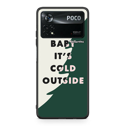 Xiaomi Poco X4 Pro 5G Cold Outside θήκη από τη Smartfits με σχέδιο στο πίσω μέρος και μαύρο περίβλημα | Smartphone case with colorful back and black bezels by Smartfits