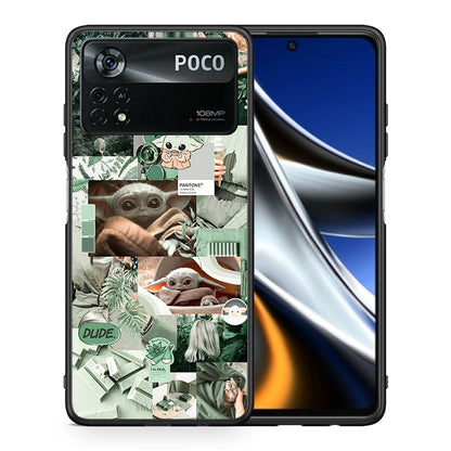 Θήκη Αγίου Βαλεντίνου Xiaomi Poco X4 Pro 5G Collage Dude από τη Smartfits με σχέδιο στο πίσω μέρος και μαύρο περίβλημα | Xiaomi Poco X4 Pro 5G Collage Dude case with colorful back and black bezels
