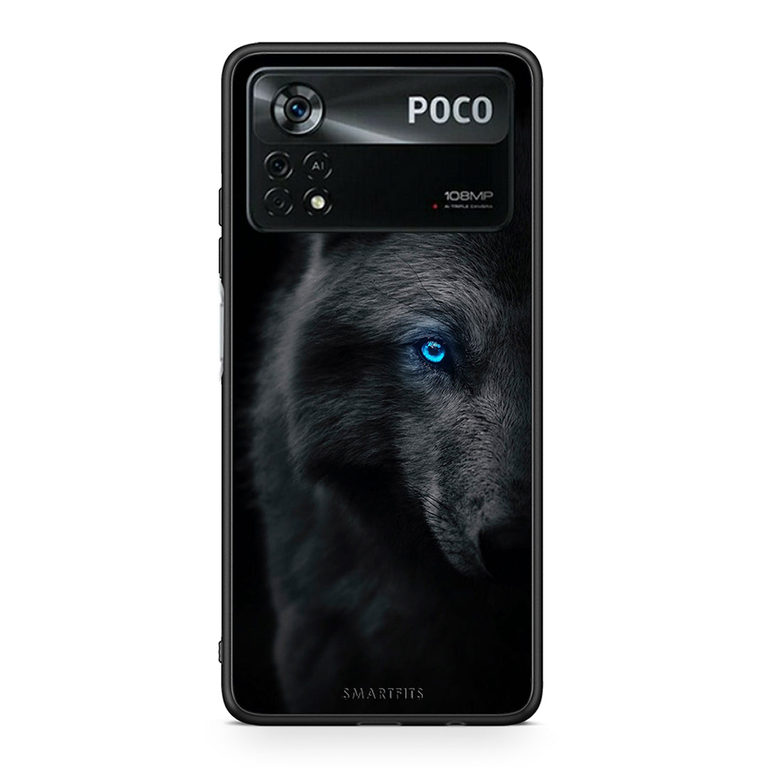 Xiaomi Poco X4 Pro 5G Dark Wolf θήκη από τη Smartfits με σχέδιο στο πίσω μέρος και μαύρο περίβλημα | Smartphone case with colorful back and black bezels by Smartfits