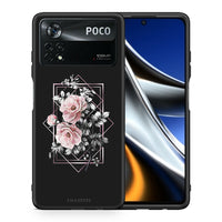 Thumbnail for Θήκη Xiaomi Poco X4 Pro 5G Frame Flower από τη Smartfits με σχέδιο στο πίσω μέρος και μαύρο περίβλημα | Xiaomi Poco X4 Pro 5G Frame Flower case with colorful back and black bezels