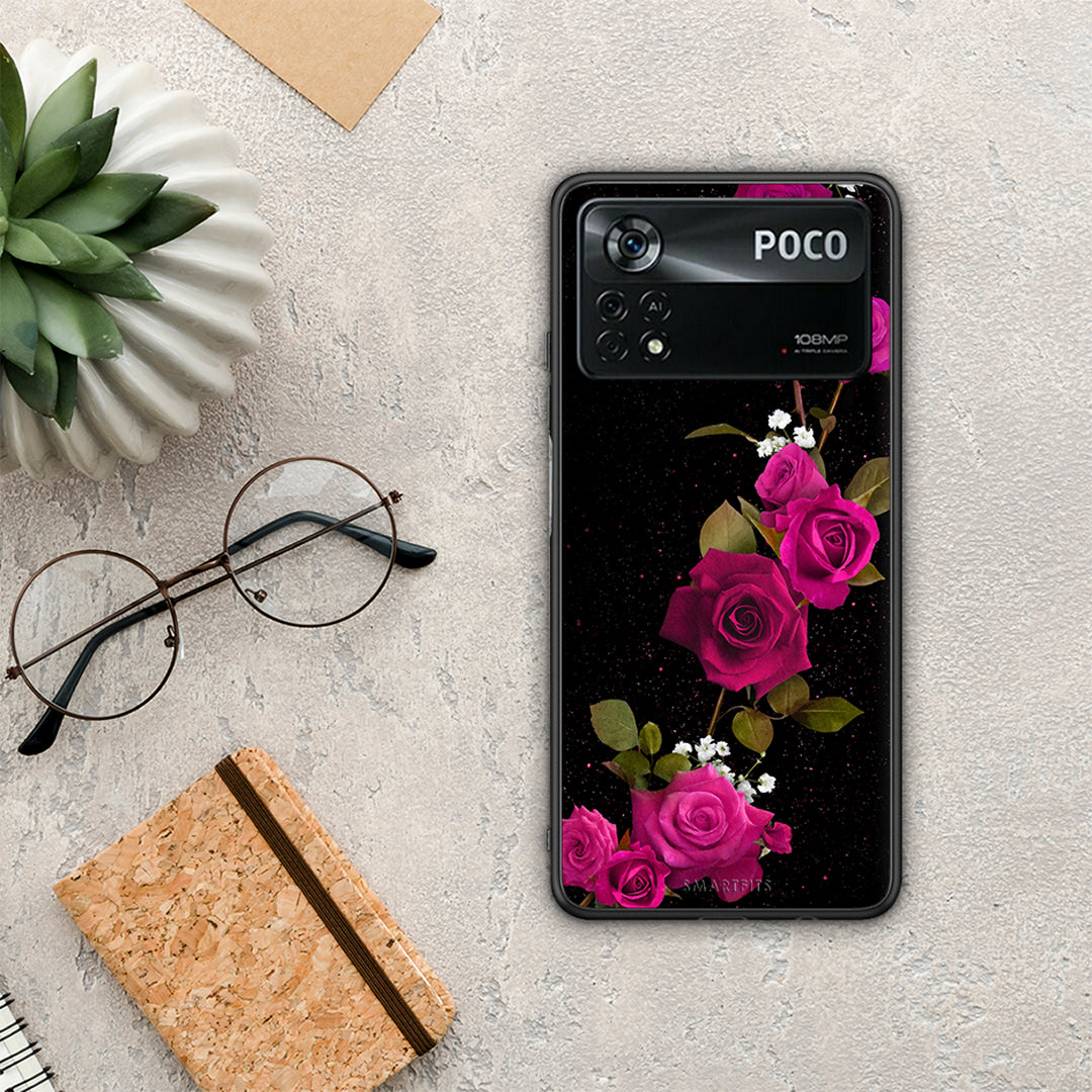 Flower Red Roses - Xiaomi Poco X4 Pro 5G θήκη