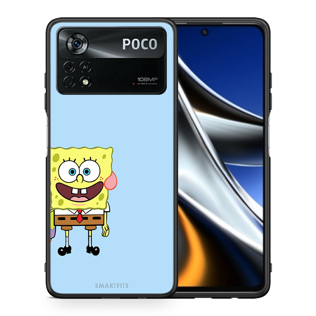 Θήκη Xiaomi Poco X4 Pro 5G Friends Bob από τη Smartfits με σχέδιο στο πίσω μέρος και μαύρο περίβλημα | Xiaomi Poco X4 Pro 5G Friends Bob case with colorful back and black bezels