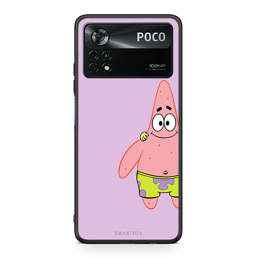 Xiaomi Poco X4 Pro 5G Friends Patrick θήκη από τη Smartfits με σχέδιο στο πίσω μέρος και μαύρο περίβλημα | Smartphone case with colorful back and black bezels by Smartfits
