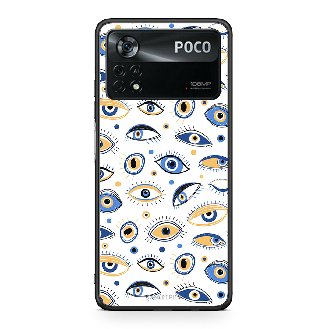 Xiaomi Poco X4 Pro 5G Ftou Ftou θήκη από τη Smartfits με σχέδιο στο πίσω μέρος και μαύρο περίβλημα | Smartphone case with colorful back and black bezels by Smartfits