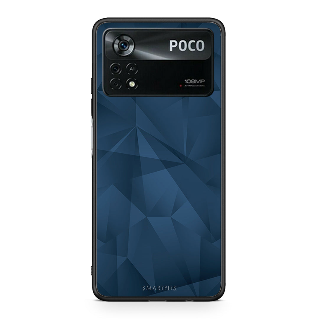 39 - Xiaomi Poco X4 Pro 5G Blue Abstract Geometric case, cover, bumper