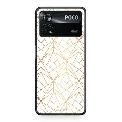 111 - Xiaomi Poco X4 Pro 5G Luxury White Geometric case, cover, bumper