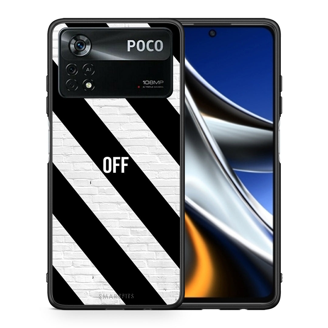 Θήκη Xiaomi Poco X4 Pro 5G Get Off από τη Smartfits με σχέδιο στο πίσω μέρος και μαύρο περίβλημα | Xiaomi Poco X4 Pro 5G Get Off case with colorful back and black bezels