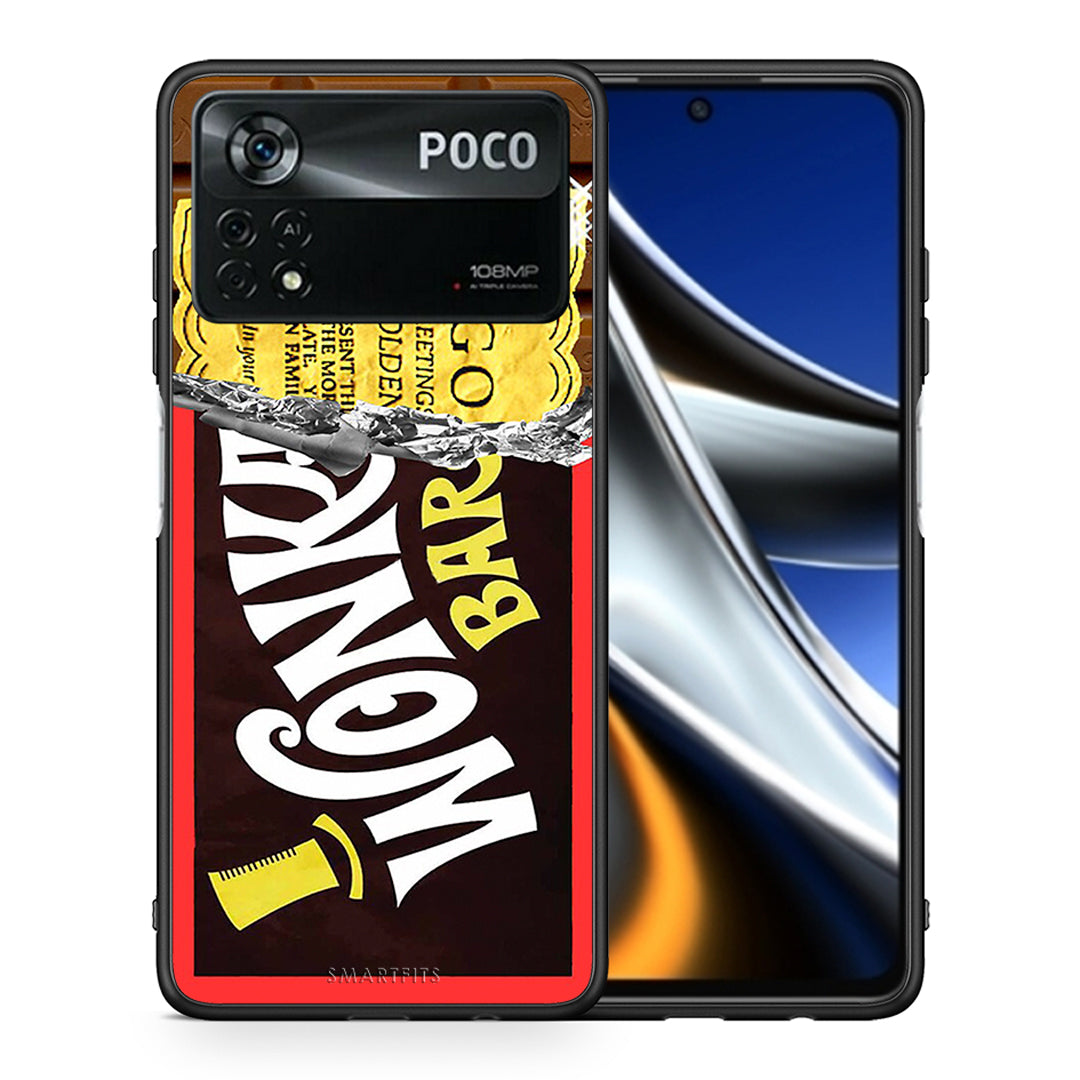 Θήκη Xiaomi Poco X4 Pro 5G Golden Ticket από τη Smartfits με σχέδιο στο πίσω μέρος και μαύρο περίβλημα | Xiaomi Poco X4 Pro 5G Golden Ticket case with colorful back and black bezels