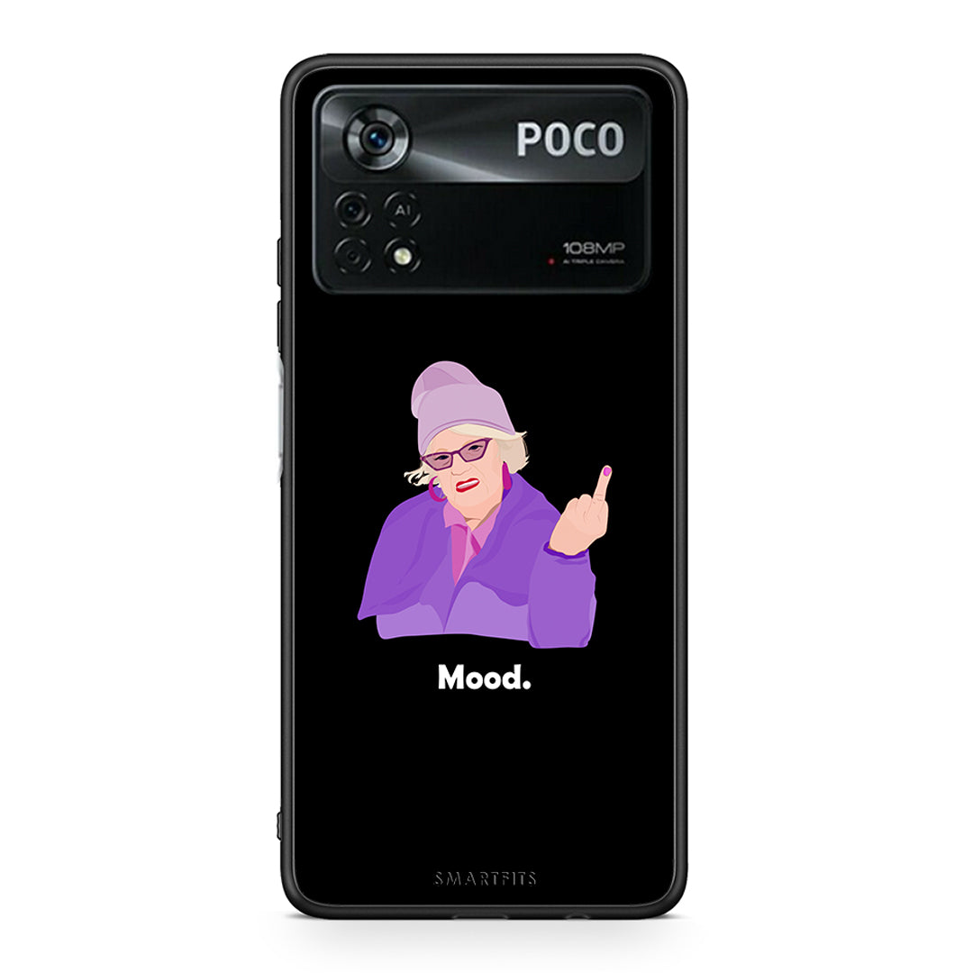 Xiaomi Poco X4 Pro 5G Grandma Mood Black θήκη από τη Smartfits με σχέδιο στο πίσω μέρος και μαύρο περίβλημα | Smartphone case with colorful back and black bezels by Smartfits