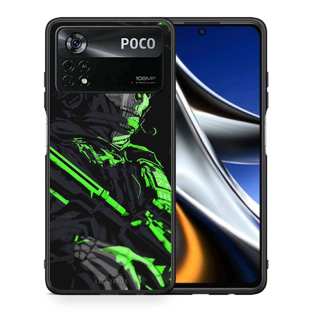 Θήκη Αγίου Βαλεντίνου Xiaomi Poco X4 Pro 5G Green Soldier από τη Smartfits με σχέδιο στο πίσω μέρος και μαύρο περίβλημα | Xiaomi Poco X4 Pro 5G Green Soldier case with colorful back and black bezels