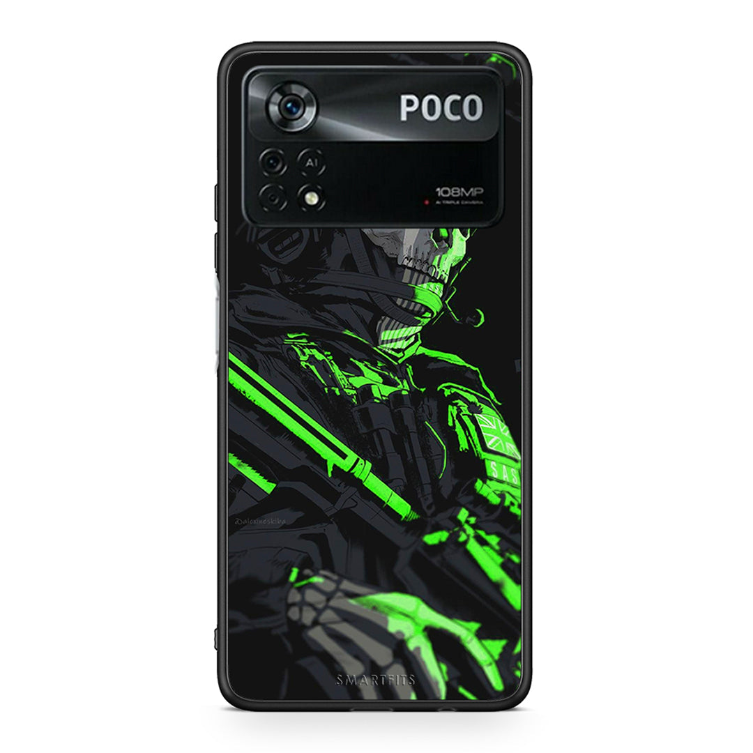 Xiaomi Poco X4 Pro 5G Green Soldier Θήκη Αγίου Βαλεντίνου από τη Smartfits με σχέδιο στο πίσω μέρος και μαύρο περίβλημα | Smartphone case with colorful back and black bezels by Smartfits
