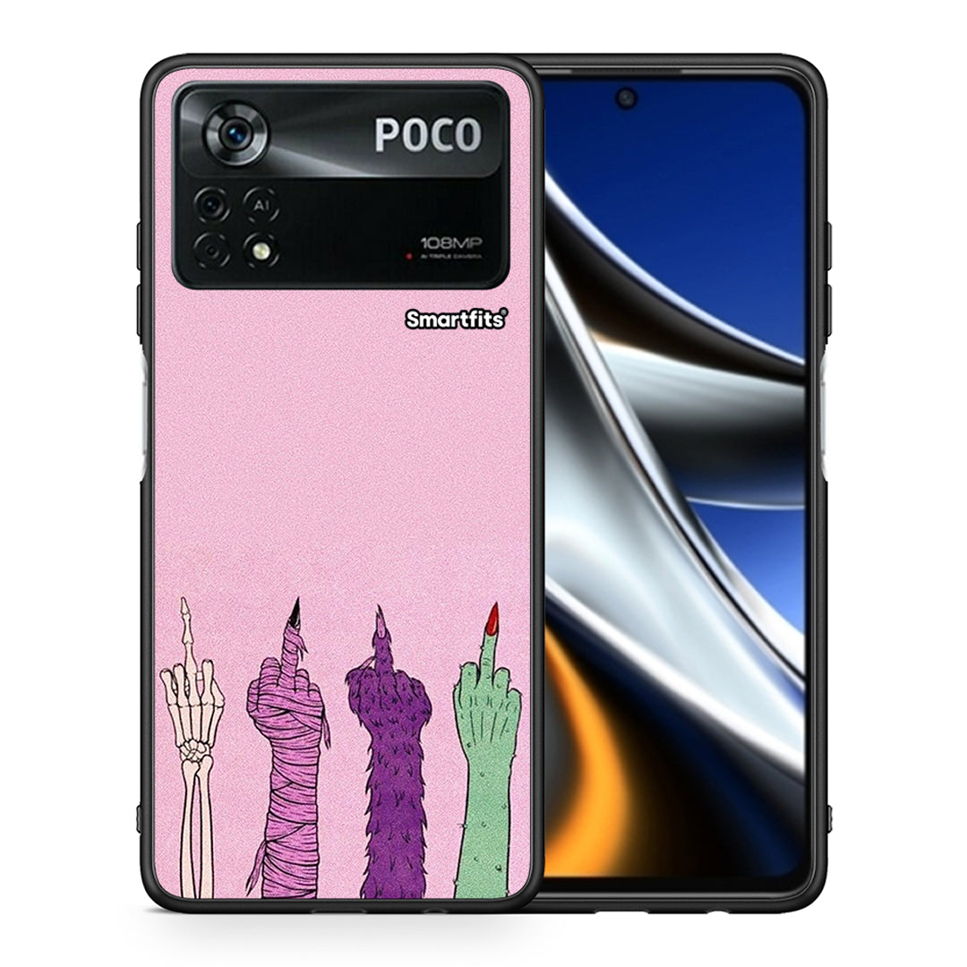Θήκη Xiaomi Poco X4 Pro 5G Halloween Be A Lady από τη Smartfits με σχέδιο στο πίσω μέρος και μαύρο περίβλημα | Xiaomi Poco X4 Pro 5G Halloween Be A Lady case with colorful back and black bezels