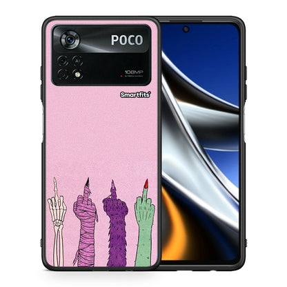 Θήκη Xiaomi Poco X4 Pro 5G Halloween Be A Lady από τη Smartfits με σχέδιο στο πίσω μέρος και μαύρο περίβλημα | Xiaomi Poco X4 Pro 5G Halloween Be A Lady case with colorful back and black bezels