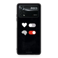 Thumbnail for Xiaomi Poco X4 Pro 5G Heart Vs Brain Θήκη Αγίου Βαλεντίνου από τη Smartfits με σχέδιο στο πίσω μέρος και μαύρο περίβλημα | Smartphone case with colorful back and black bezels by Smartfits
