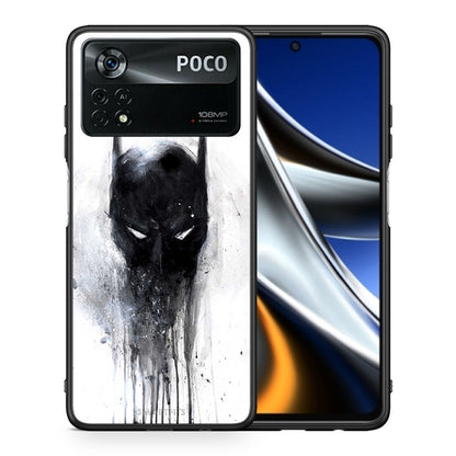 Θήκη Xiaomi Poco X4 Pro 5G Paint Bat Hero από τη Smartfits με σχέδιο στο πίσω μέρος και μαύρο περίβλημα | Xiaomi Poco X4 Pro 5G Paint Bat Hero case with colorful back and black bezels
