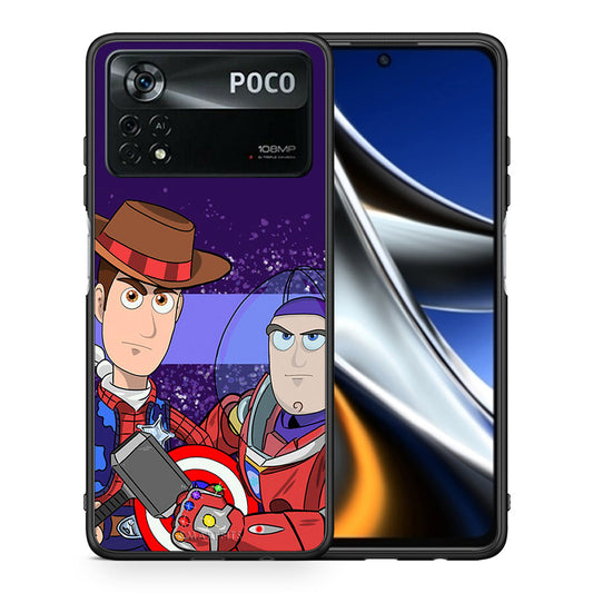 Θήκη Xiaomi Poco X4 Pro 5G Infinity Story από τη Smartfits με σχέδιο στο πίσω μέρος και μαύρο περίβλημα | Xiaomi Poco X4 Pro 5G Infinity Story case with colorful back and black bezels