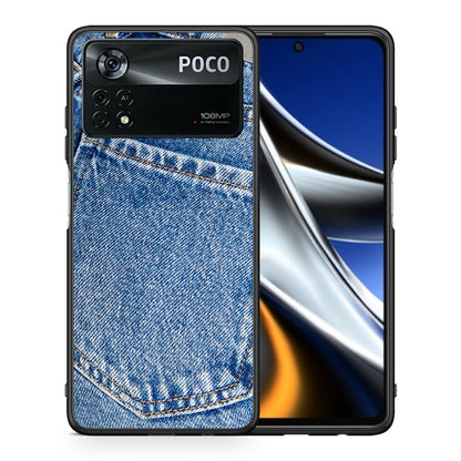 Θήκη Xiaomi Poco X4 Pro 5G Jeans Pocket από τη Smartfits με σχέδιο στο πίσω μέρος και μαύρο περίβλημα | Xiaomi Poco X4 Pro 5G Jeans Pocket case with colorful back and black bezels