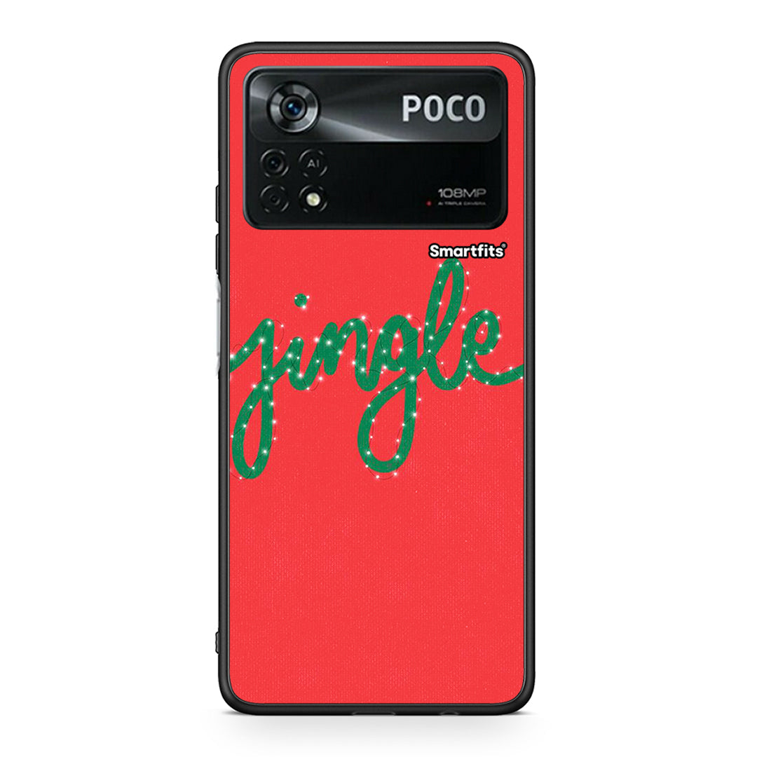 Xiaomi Poco X4 Pro 5G Jingle Xmas θήκη από τη Smartfits με σχέδιο στο πίσω μέρος και μαύρο περίβλημα | Smartphone case with colorful back and black bezels by Smartfits
