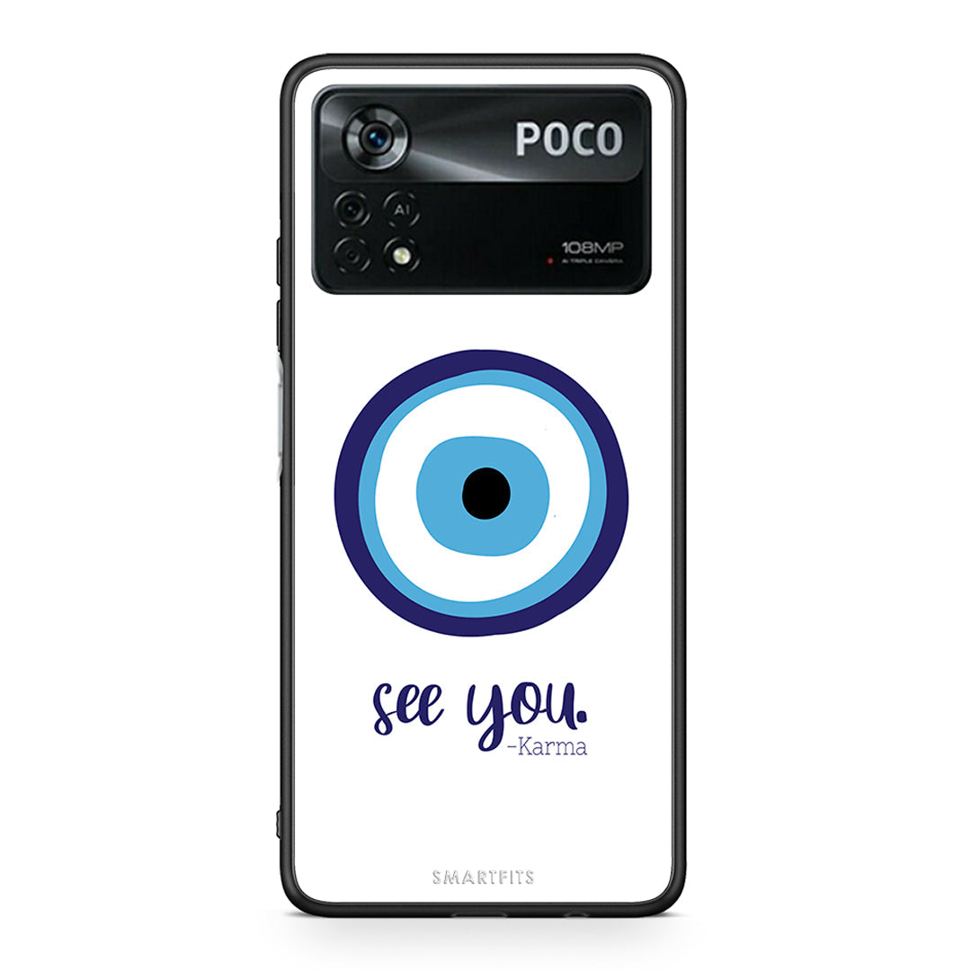 Xiaomi Poco X4 Pro 5G Karma Says θήκη από τη Smartfits με σχέδιο στο πίσω μέρος και μαύρο περίβλημα | Smartphone case with colorful back and black bezels by Smartfits