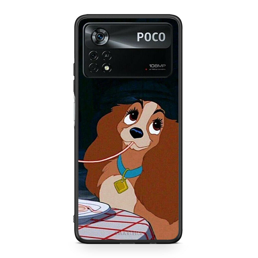 Xiaomi Poco X4 Pro 5G Lady And Tramp 2 Θήκη Αγίου Βαλεντίνου από τη Smartfits με σχέδιο στο πίσω μέρος και μαύρο περίβλημα | Smartphone case with colorful back and black bezels by Smartfits