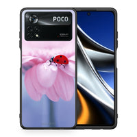 Thumbnail for Θήκη Xiaomi Poco X4 Pro 5G Ladybug Flower από τη Smartfits με σχέδιο στο πίσω μέρος και μαύρο περίβλημα | Xiaomi Poco X4 Pro 5G Ladybug Flower case with colorful back and black bezels