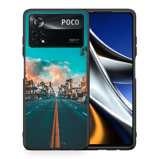 Θήκη Xiaomi Poco X4 Pro 5G City Landscape από τη Smartfits με σχέδιο στο πίσω μέρος και μαύρο περίβλημα | Xiaomi Poco X4 Pro 5G City Landscape case with colorful back and black bezels