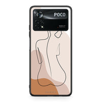 Thumbnail for Xiaomi Poco X4 Pro 5G LineArt Woman θήκη από τη Smartfits με σχέδιο στο πίσω μέρος και μαύρο περίβλημα | Smartphone case with colorful back and black bezels by Smartfits