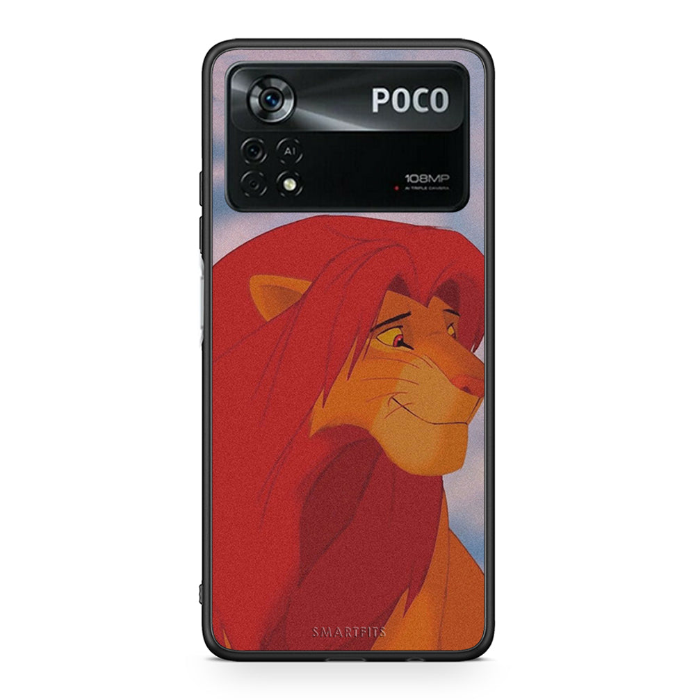 Xiaomi Poco X4 Pro 5G Lion Love 1 Θήκη Αγίου Βαλεντίνου από τη Smartfits με σχέδιο στο πίσω μέρος και μαύρο περίβλημα | Smartphone case with colorful back and black bezels by Smartfits