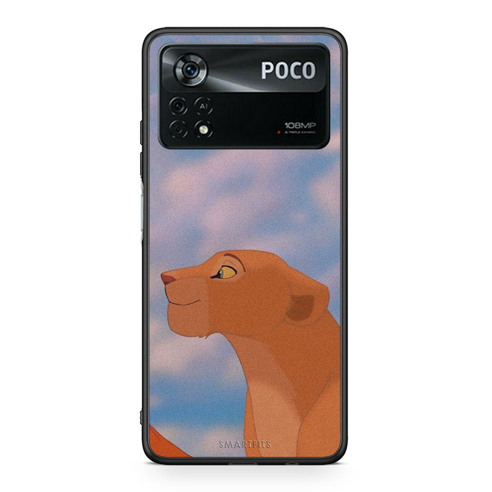 Xiaomi Poco X4 Pro 5G Lion Love 2 Θήκη Αγίου Βαλεντίνου από τη Smartfits με σχέδιο στο πίσω μέρος και μαύρο περίβλημα | Smartphone case with colorful back and black bezels by Smartfits