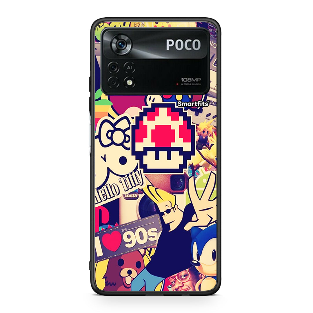 Xiaomi Poco X4 Pro 5G Love The 90s θήκη από τη Smartfits με σχέδιο στο πίσω μέρος και μαύρο περίβλημα | Smartphone case with colorful back and black bezels by Smartfits