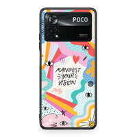 Thumbnail for Xiaomi Poco X4 Pro 5G Manifest Your Vision θήκη από τη Smartfits με σχέδιο στο πίσω μέρος και μαύρο περίβλημα | Smartphone case with colorful back and black bezels by Smartfits