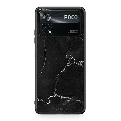 Xiaomi Poco X4 Pro 5G Marble Black θήκη από τη Smartfits με σχέδιο στο πίσω μέρος και μαύρο περίβλημα | Smartphone case with colorful back and black bezels by Smartfits