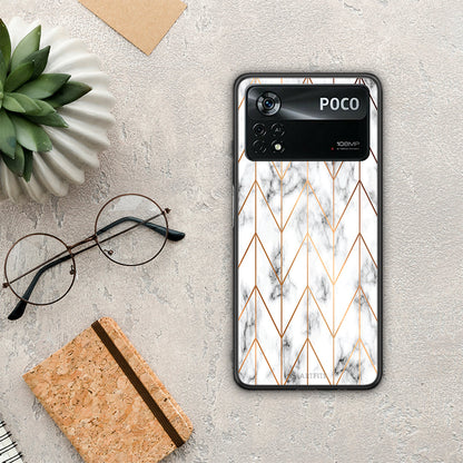 Marble Gold Geometric - Xiaomi Poco X4 Pro 5G θήκη
