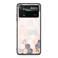 Thumbnail for 4 - Xiaomi Poco X4 Pro 5G Hexagon Pink Marble case, cover, bumper