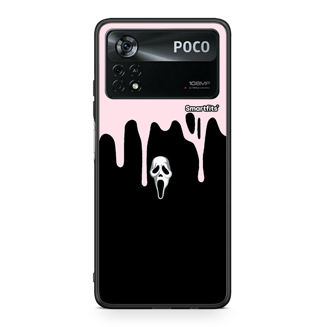 Xiaomi Poco X4 Pro 5G Melting Halloween Mask Θήκη από τη Smartfits με σχέδιο στο πίσω μέρος και μαύρο περίβλημα | Smartphone case with colorful back and black bezels by Smartfits