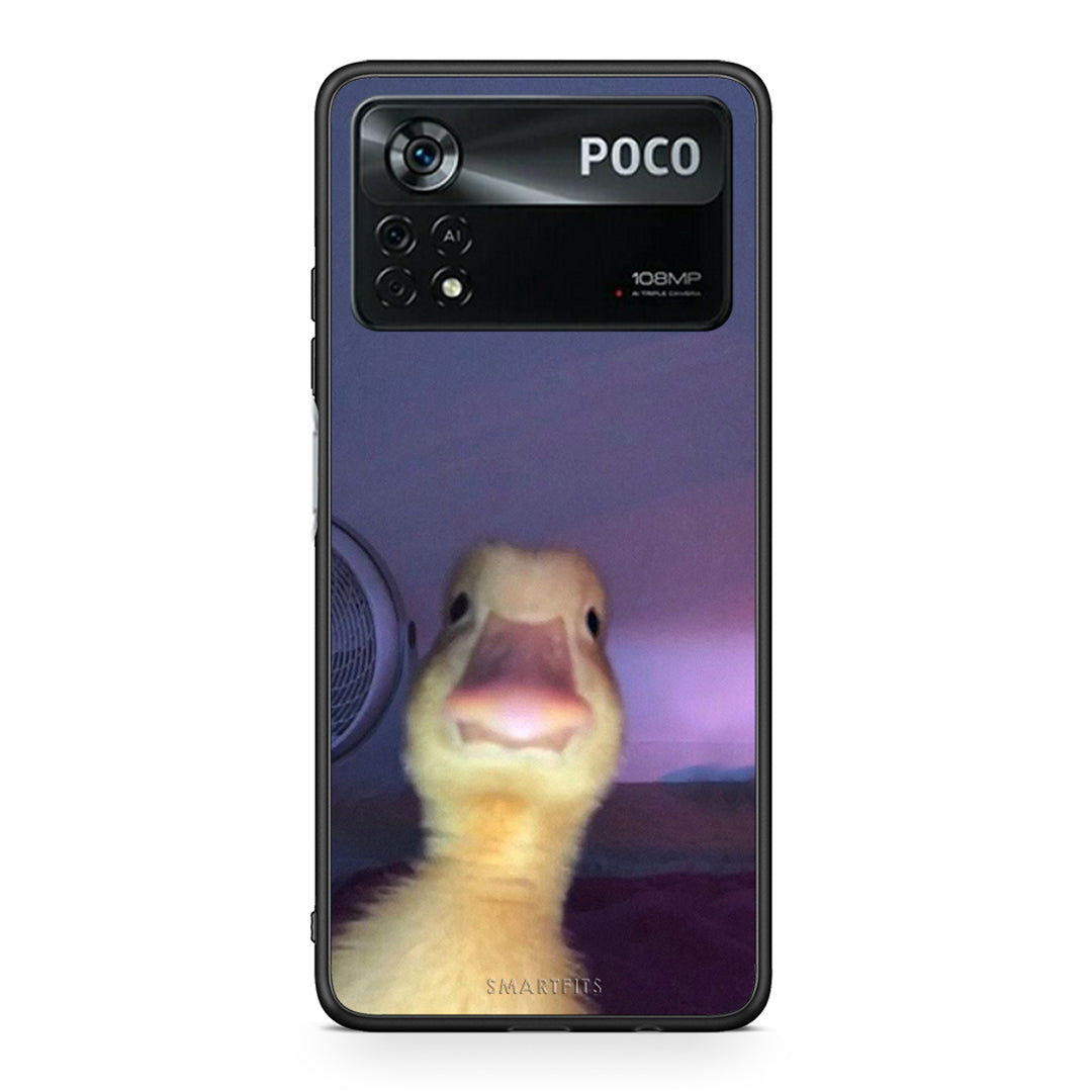 Xiaomi Poco X4 Pro 5G Meme Duck θήκη από τη Smartfits με σχέδιο στο πίσω μέρος και μαύρο περίβλημα | Smartphone case with colorful back and black bezels by Smartfits