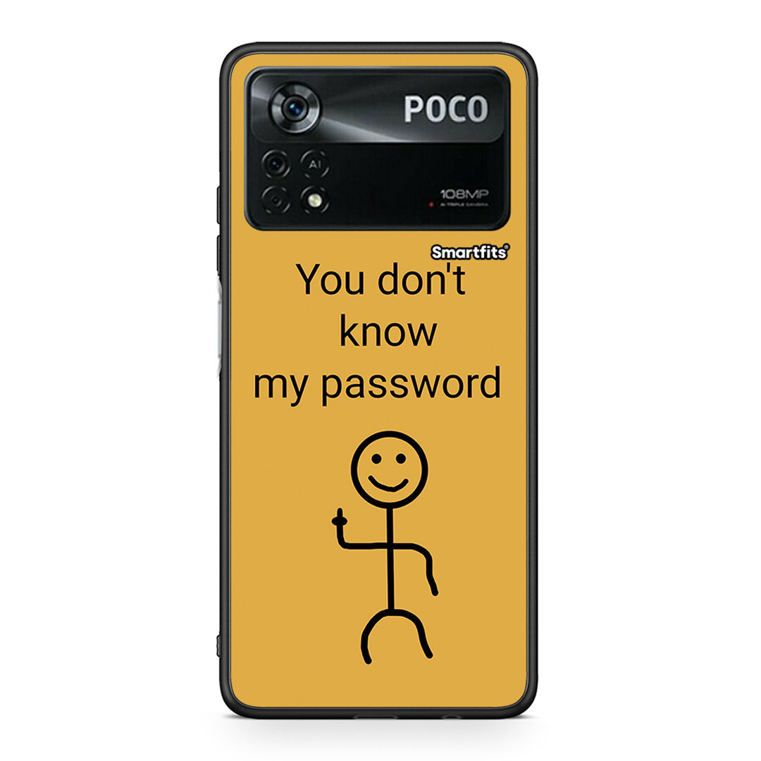 Xiaomi Poco X4 Pro 5G My Password Θήκη από τη Smartfits με σχέδιο στο πίσω μέρος και μαύρο περίβλημα | Smartphone case with colorful back and black bezels by Smartfits