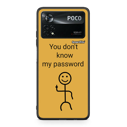Xiaomi Poco X4 Pro 5G My Password Θήκη από τη Smartfits με σχέδιο στο πίσω μέρος και μαύρο περίβλημα | Smartphone case with colorful back and black bezels by Smartfits